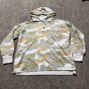 aerie‎ women’s camo hoodie oversized shirt size medium drawstring lightweight